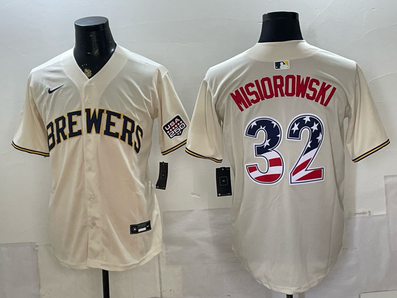 Men 2026 Milwaukee Brewers #32 Misiorowski cream Game Nike MLB Jersey 0715002